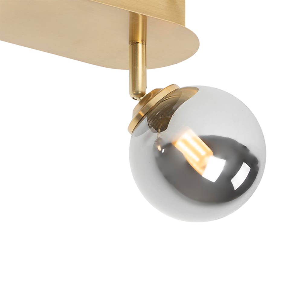 Spot plafond en verre doré/laiton — vue 3