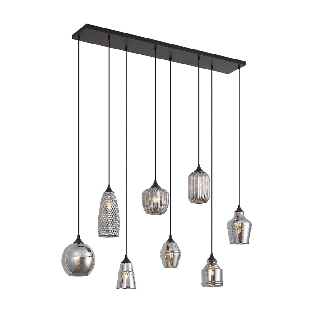 Suspension en verre gris