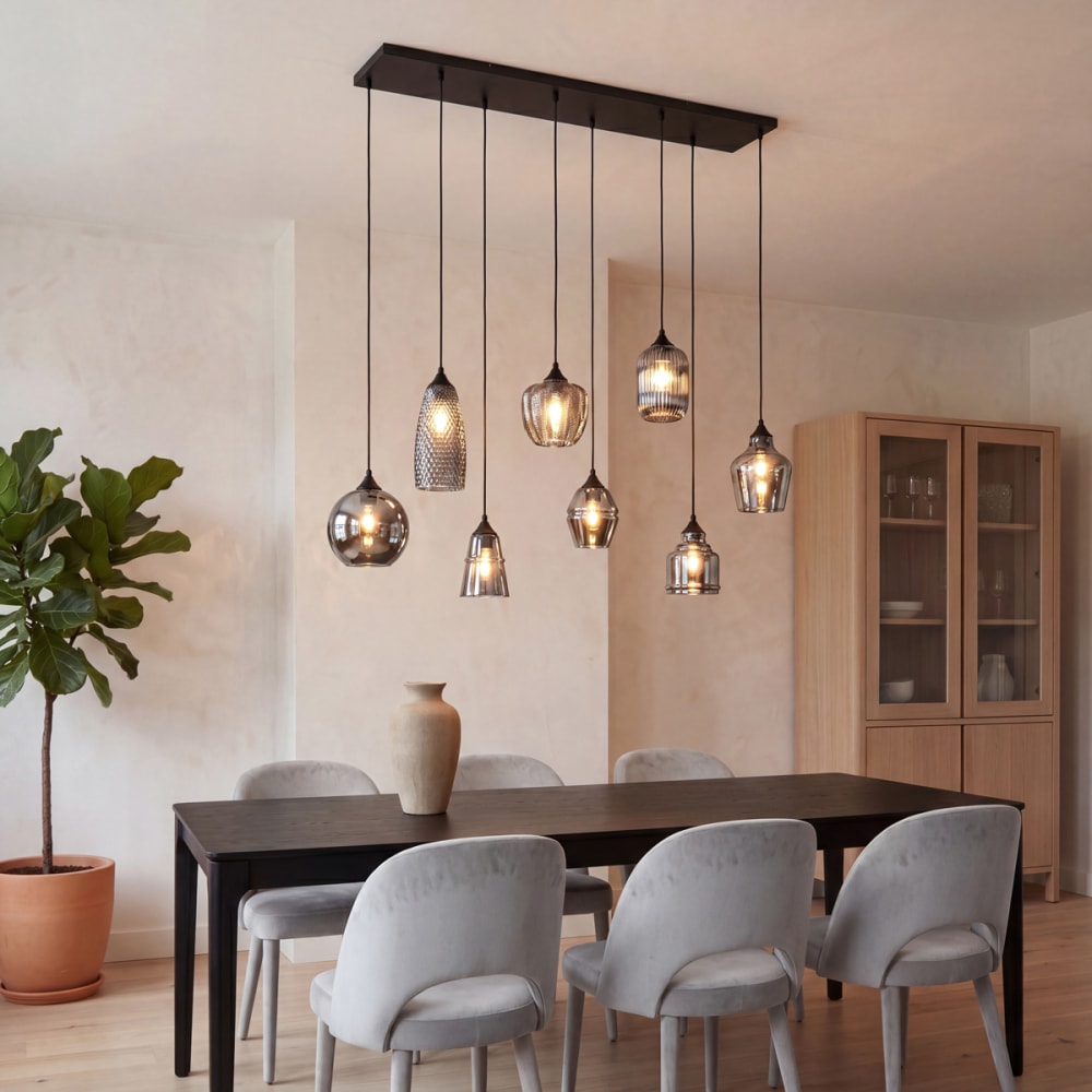 Suspension en verre gris — vue 3