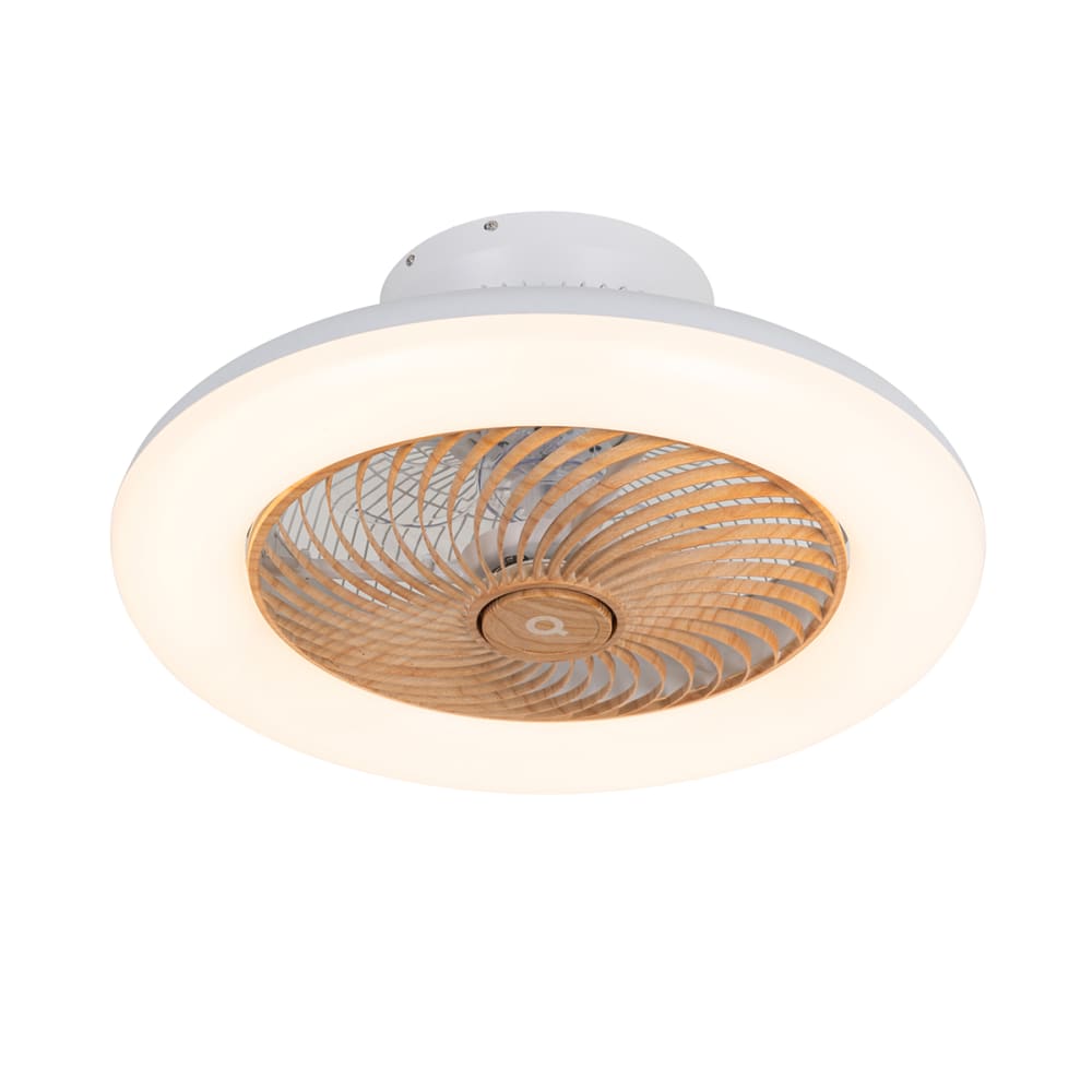 Lampe ventilateur en acier naturel