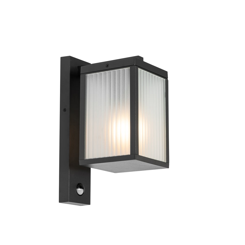 Lampe à détecteur extérieur en aluminium noir