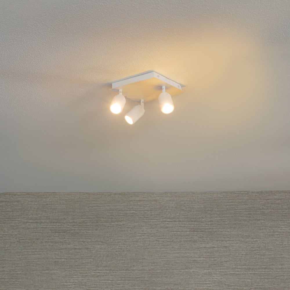 Spot plafond en acier blanc — vue 3