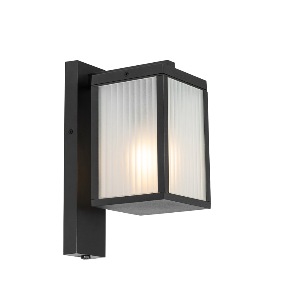 Lampe à détecteur extérieur en aluminium noir Lampe à détecteur extérieur en aluminium noir