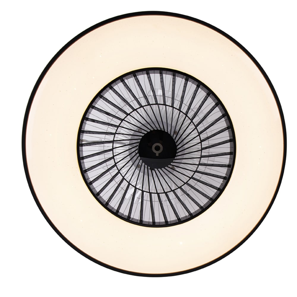 Lampe ventilateur en plastique noir