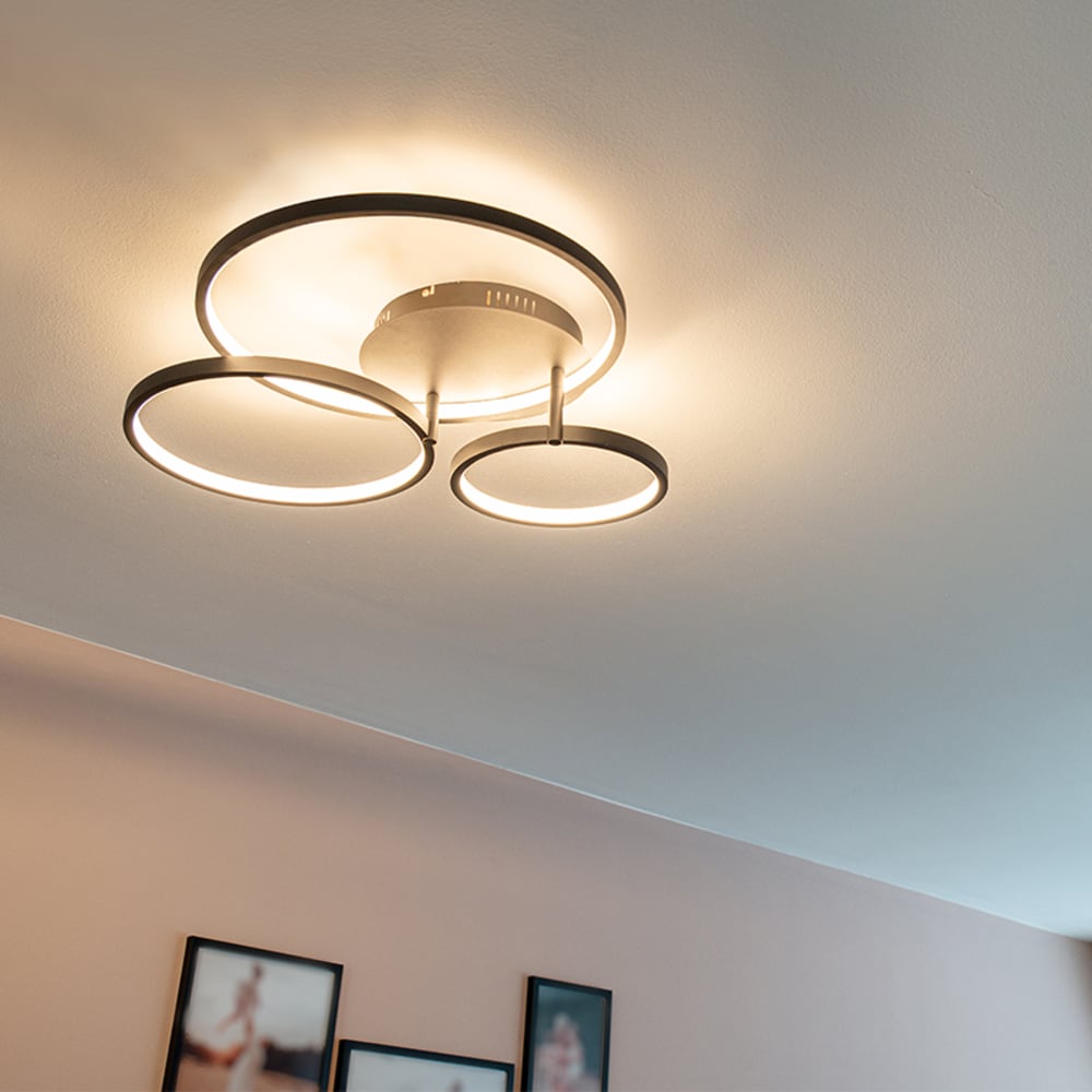 Plafonnier en aluminium noir — vue 3