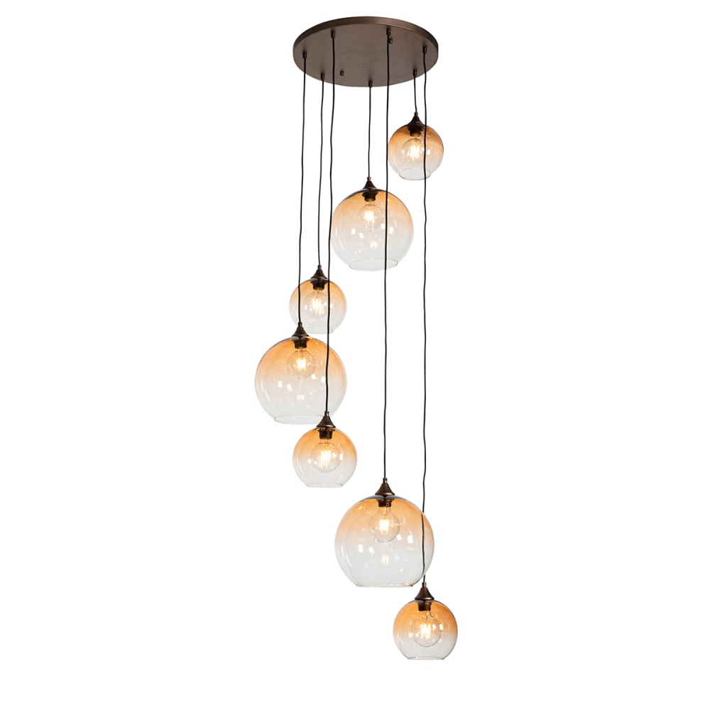 Suspension en verre bronze