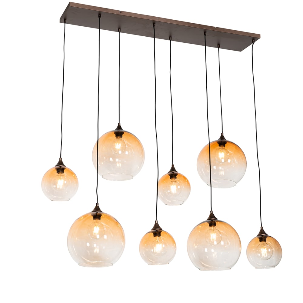 Suspension en verre bronze