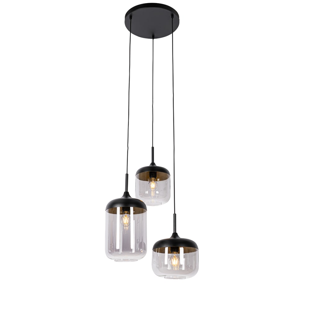 Suspension en verre gris