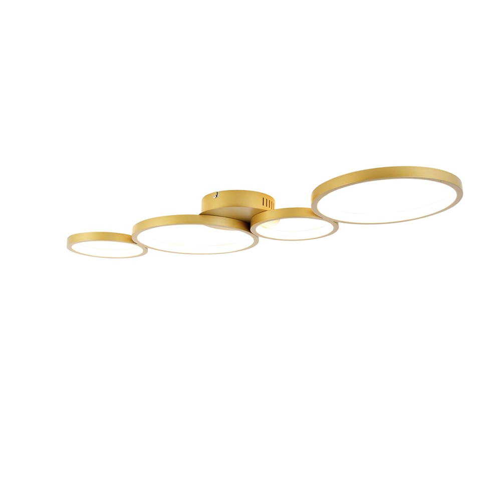 QAZQA Deckenleuchte aus Aluminium, gold style modern - Aluminium