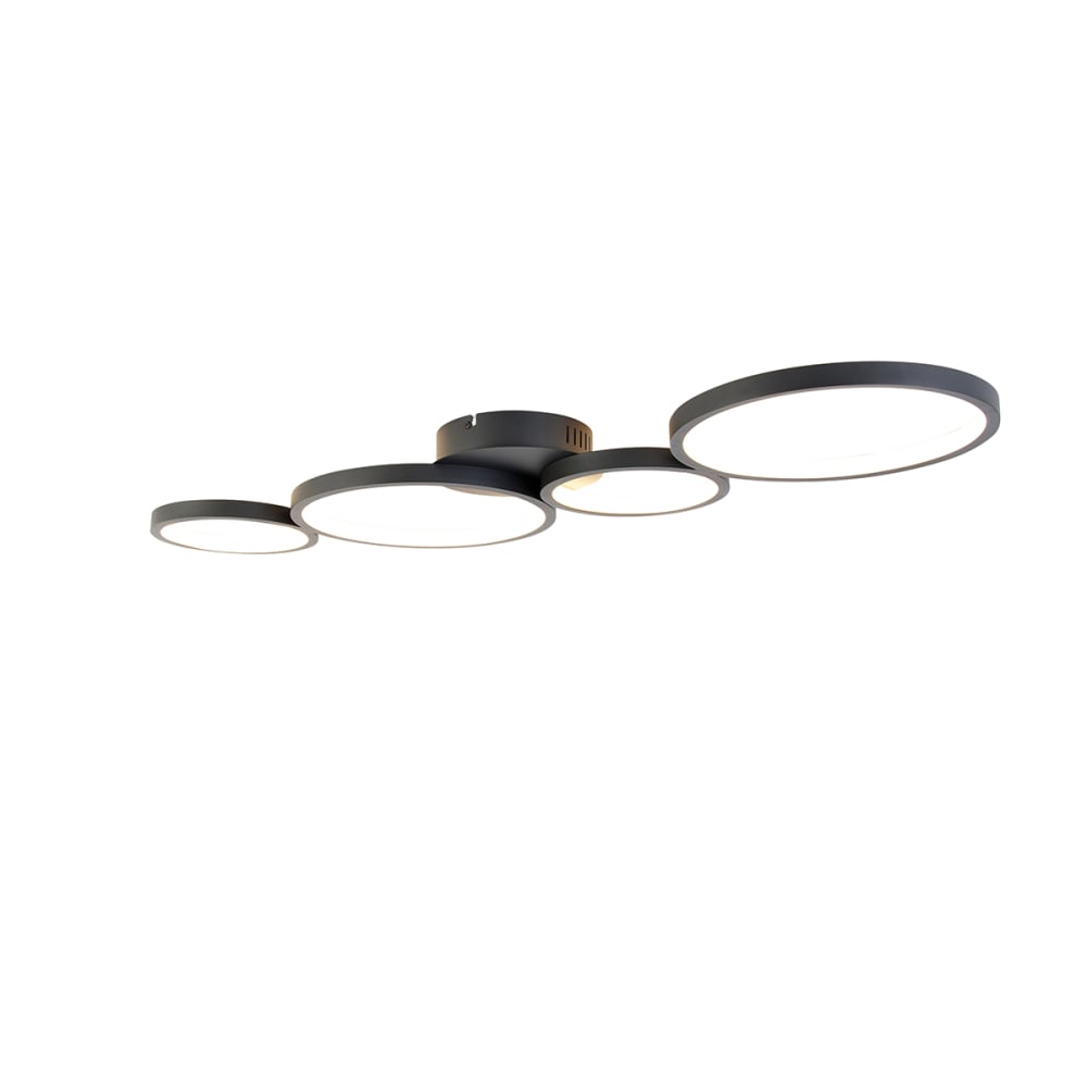 Plafonnier en aluminium noir