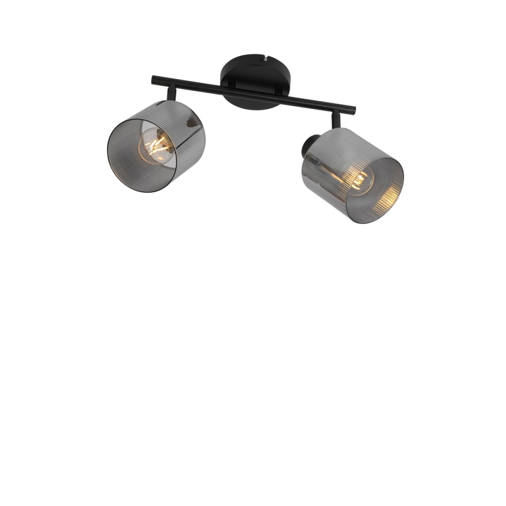 Spot plafond en verre gris