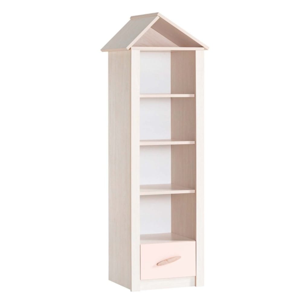 MueMue Regal Häuschen mit Schublade rosa 164,4x47,4x41,3 cm Spanplatte Kinder
