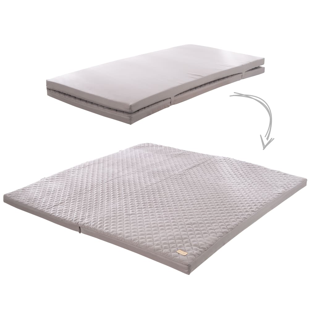 Tapis de sol pliant pour bébé en mousse avec housse anthracite