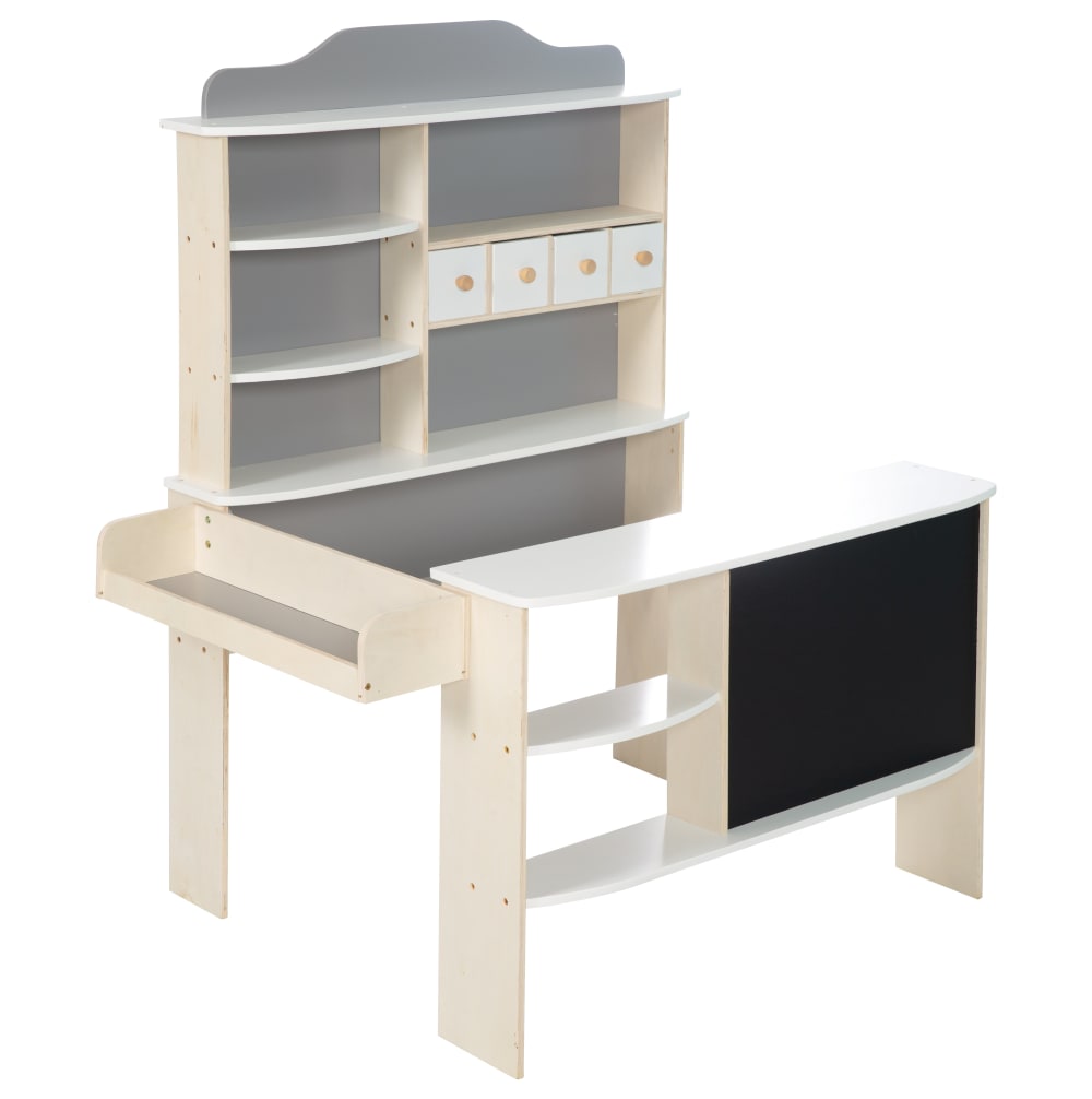 roba Kaufladen, 4 Schubladen, Seitentheke, Tafel, Grau GRAU SPANPLATTE Kinder