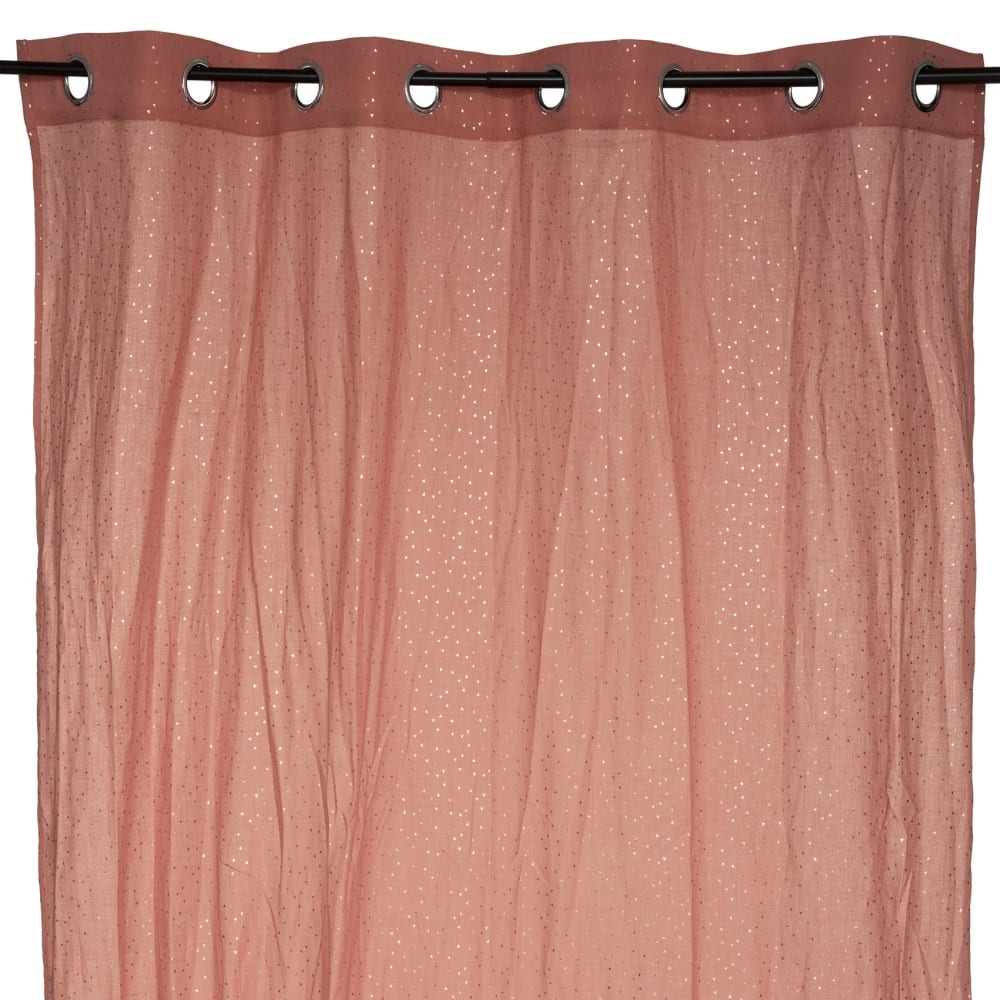 Home Maison Vorhang Voilage gaze de coton motifs brillants style modern Rot Baumwolle