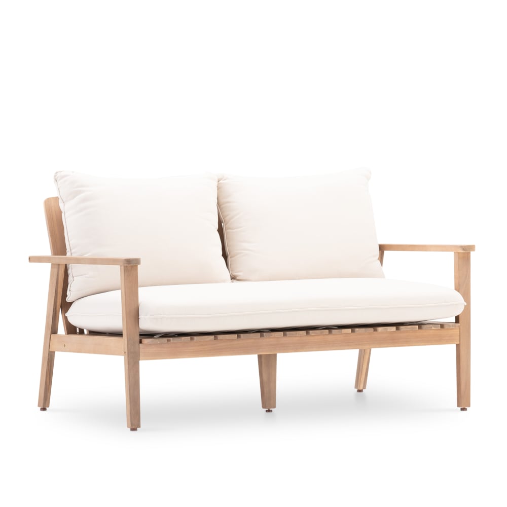 Canape 2 places lattes en bois