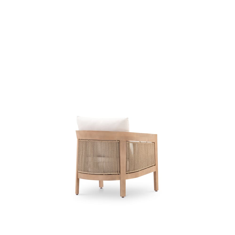 Fauteuil jardin en bois et corde beige - Maisons du Monde