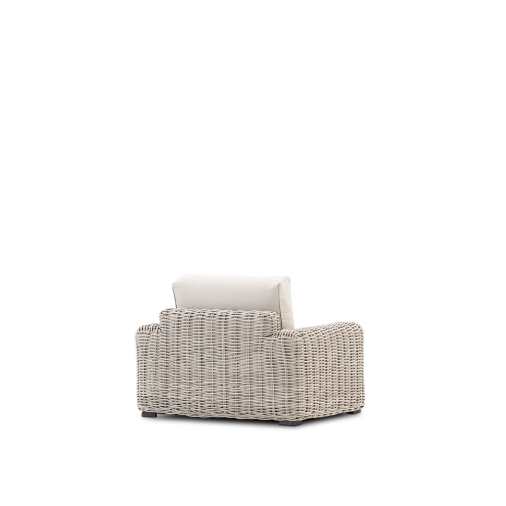 Fauteuil rotin synthétique gris