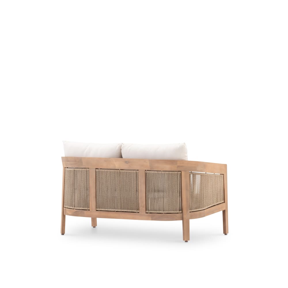 Canape jardin 2 places en bois et corde beige - Maisons du Monde