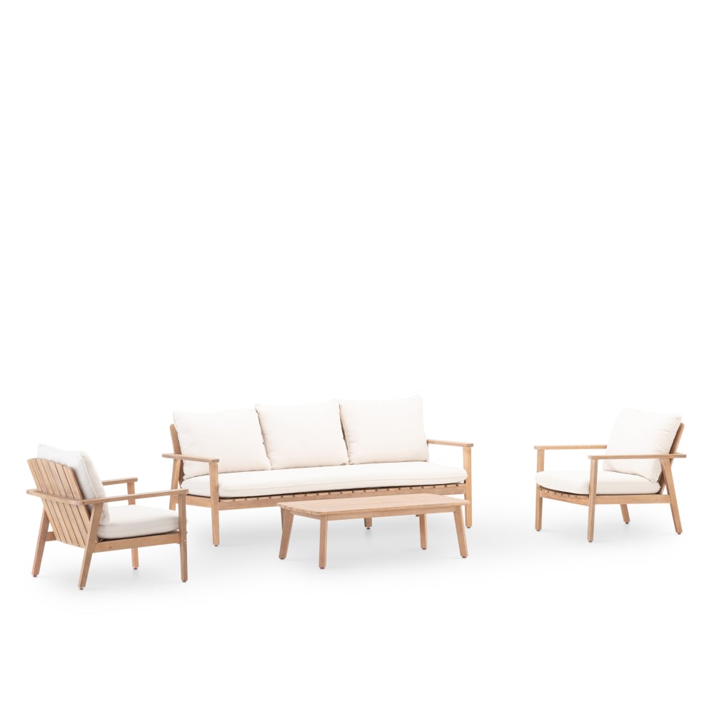 Salon de jardin en bois 5 places