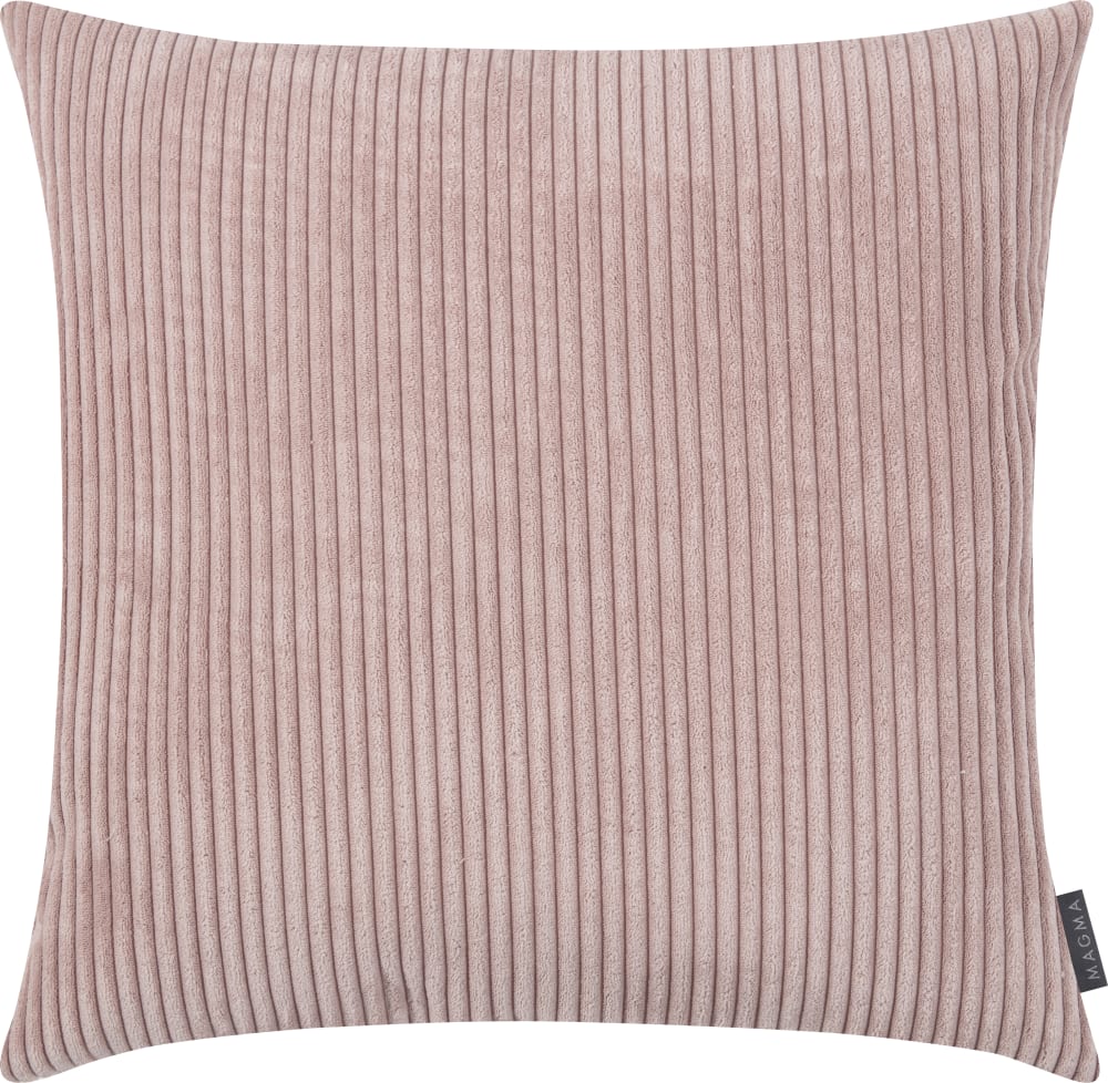 Housse de coussin gros velours cotelé rose 60x60 cm