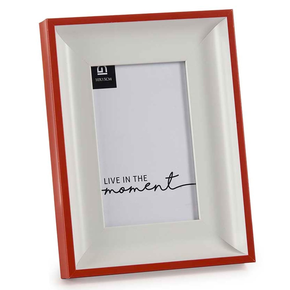 Cadre photo mural ou à poser blanc et rouge 10x15cm - Maisons du Monde