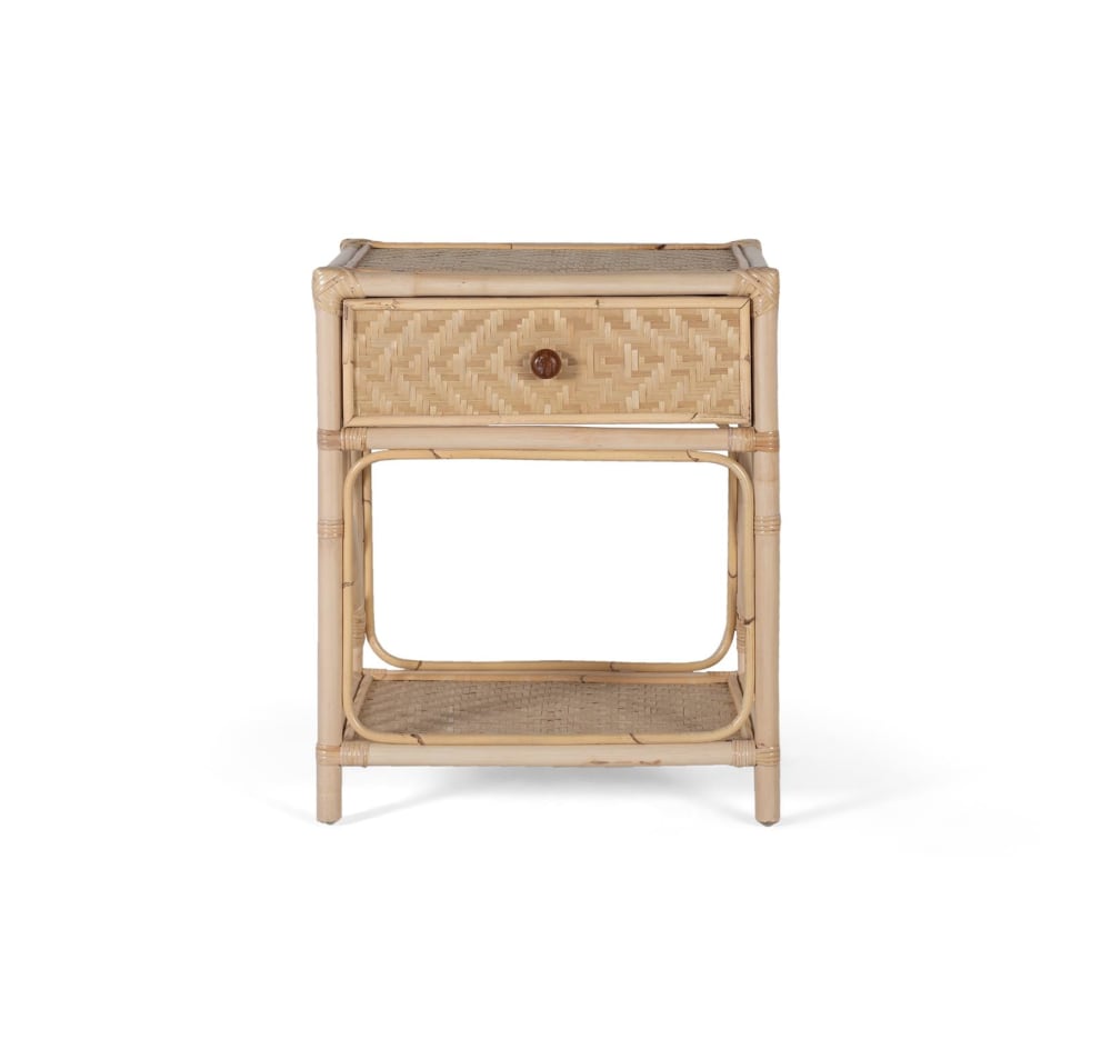 Table de chevet en rotin charme naturel