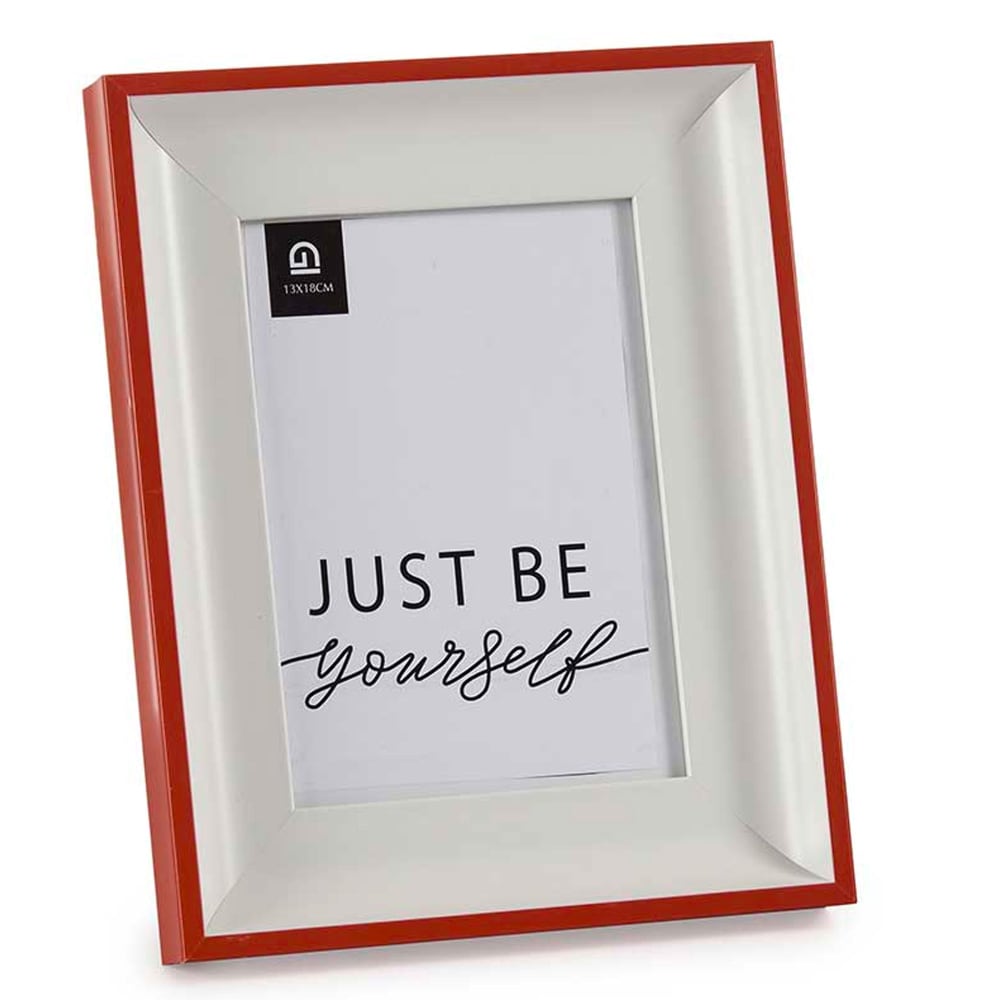 Cadre photo mural ou à poser blanc et rouge 13x18cm - Maisons du Monde