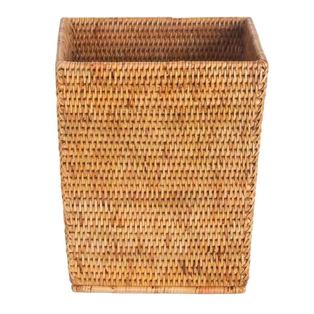 Poubelle rectangulaire - rotin