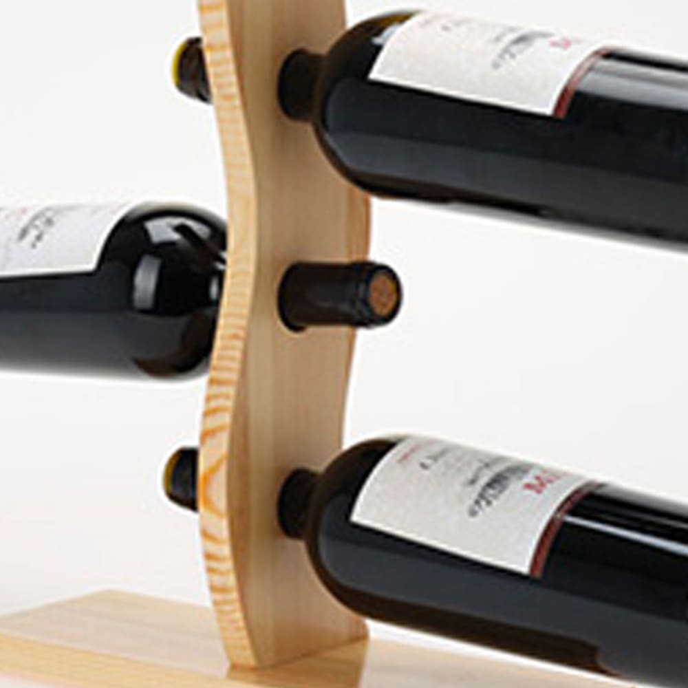 Porte bouteilles en bois pour 4 bouteilles - Maisons du Monde