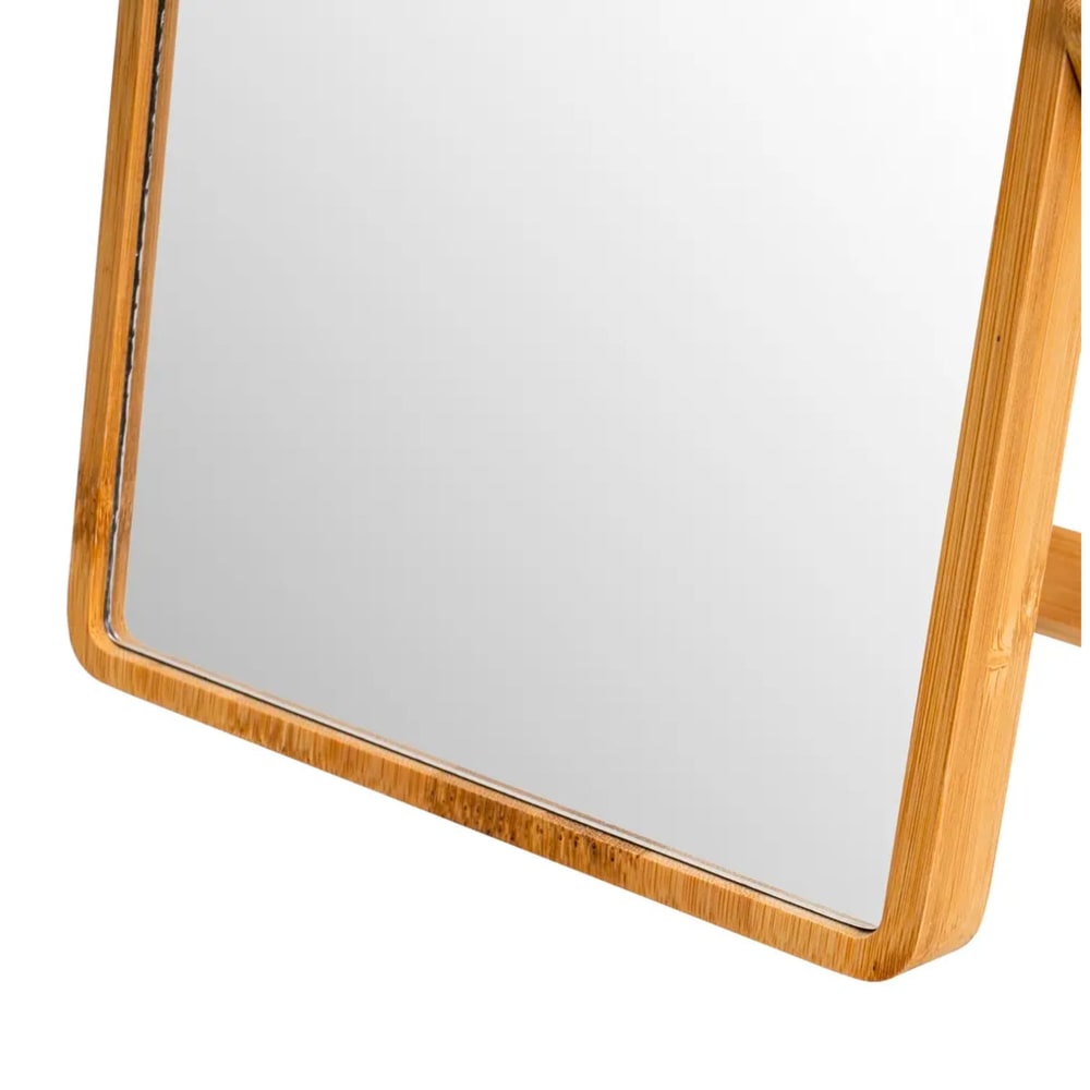Miroir de maquillage à poser en bambou 20x2x27cm - Maisons du Monde