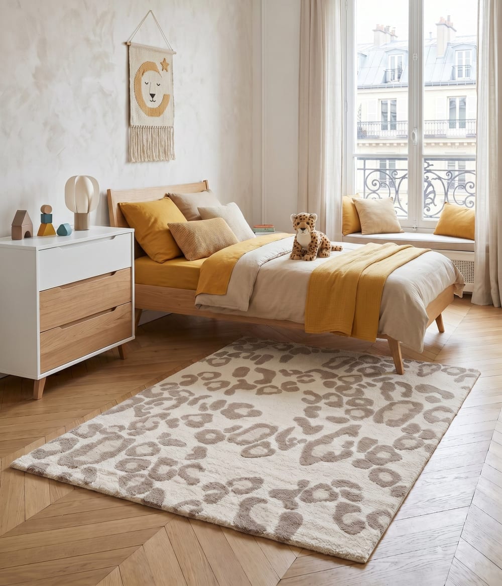 Tapis aux motifs léopard épais et confortable 160 x 230 cm — vue 4