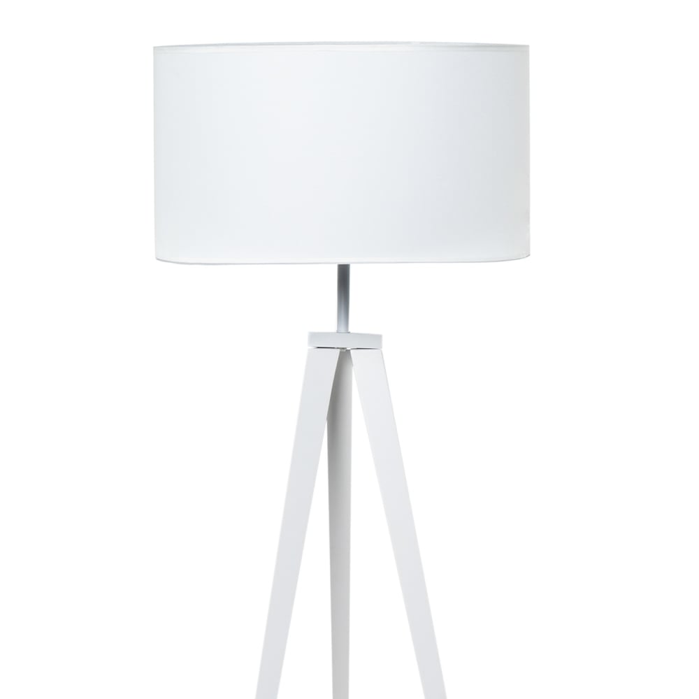 Lampadaire avec base blanche à trois pieds — vue 4