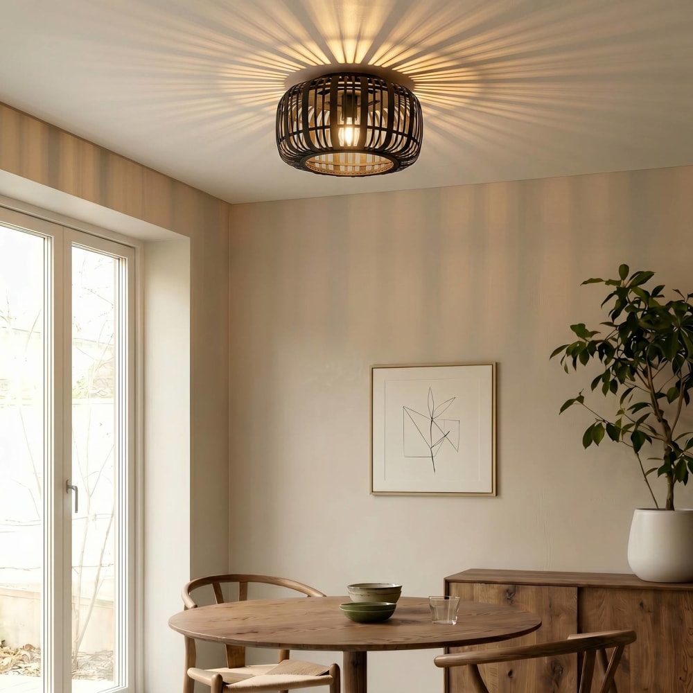 Plafonnier en bois marron - Maisons du Monde