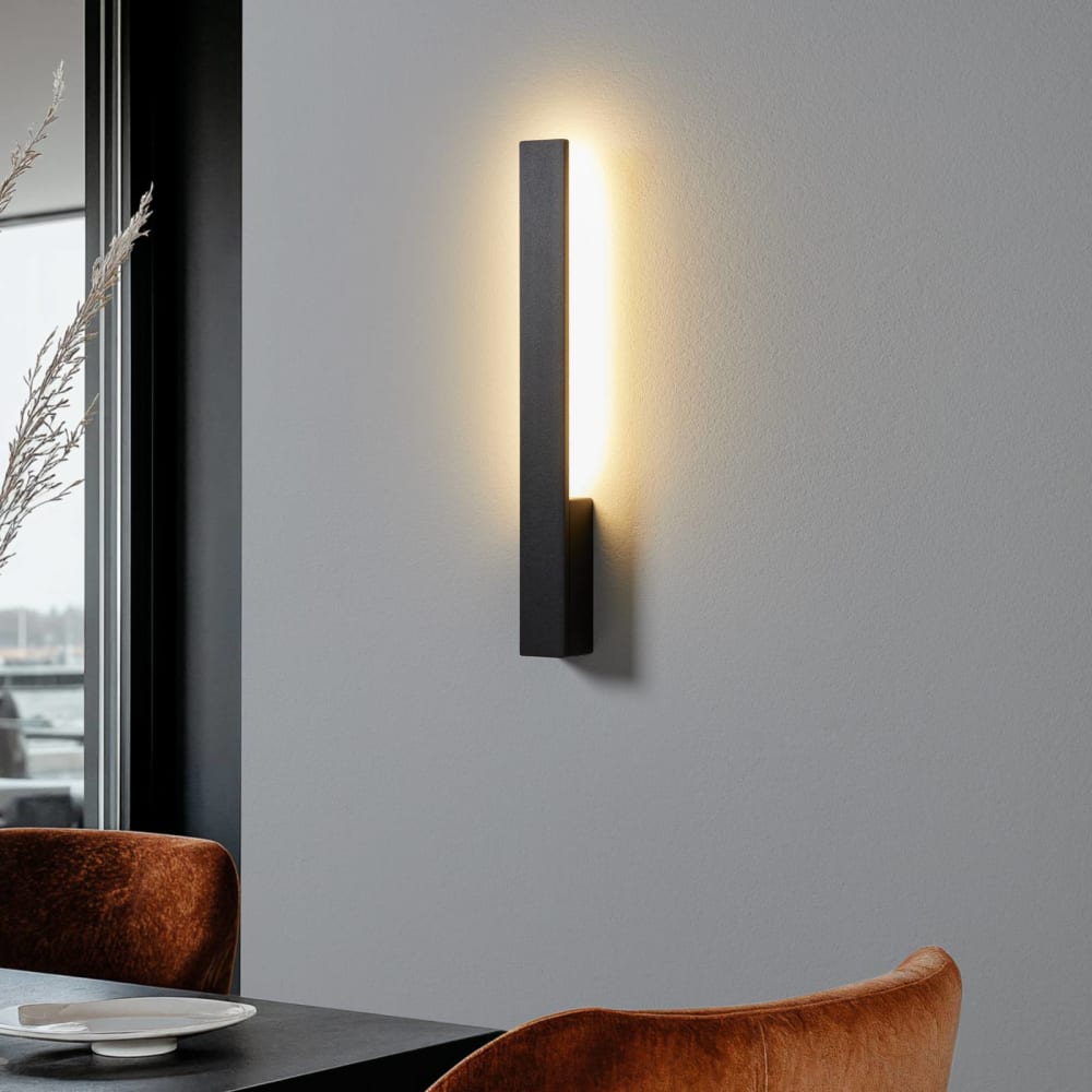 Applique murale led en aluminium noir - Maisons du Monde