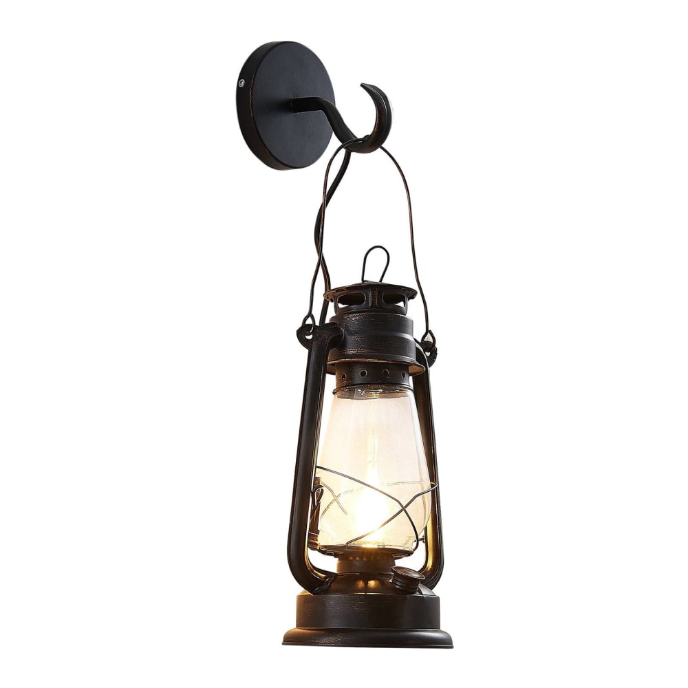 Lindby Wandleuchte, Wandlampe Innen aus Metall, braun style vintage - Metall