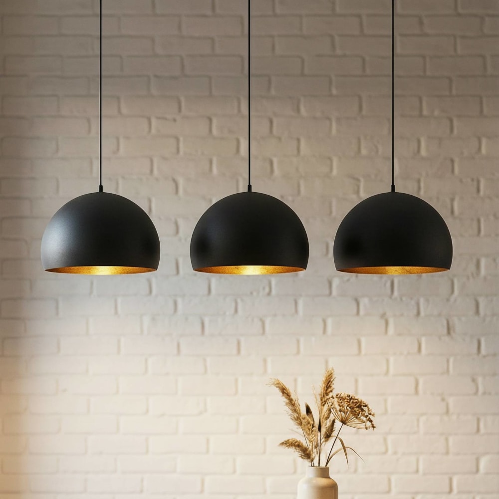 Lindby Pendelleuchte aus Metall, schwarz style modern - Metall