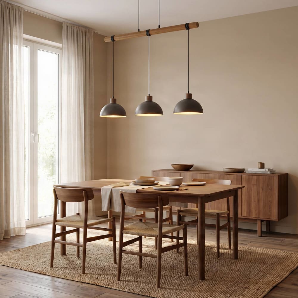 Lindby Pendelleuchte aus Metall, grau style industrial - Metall