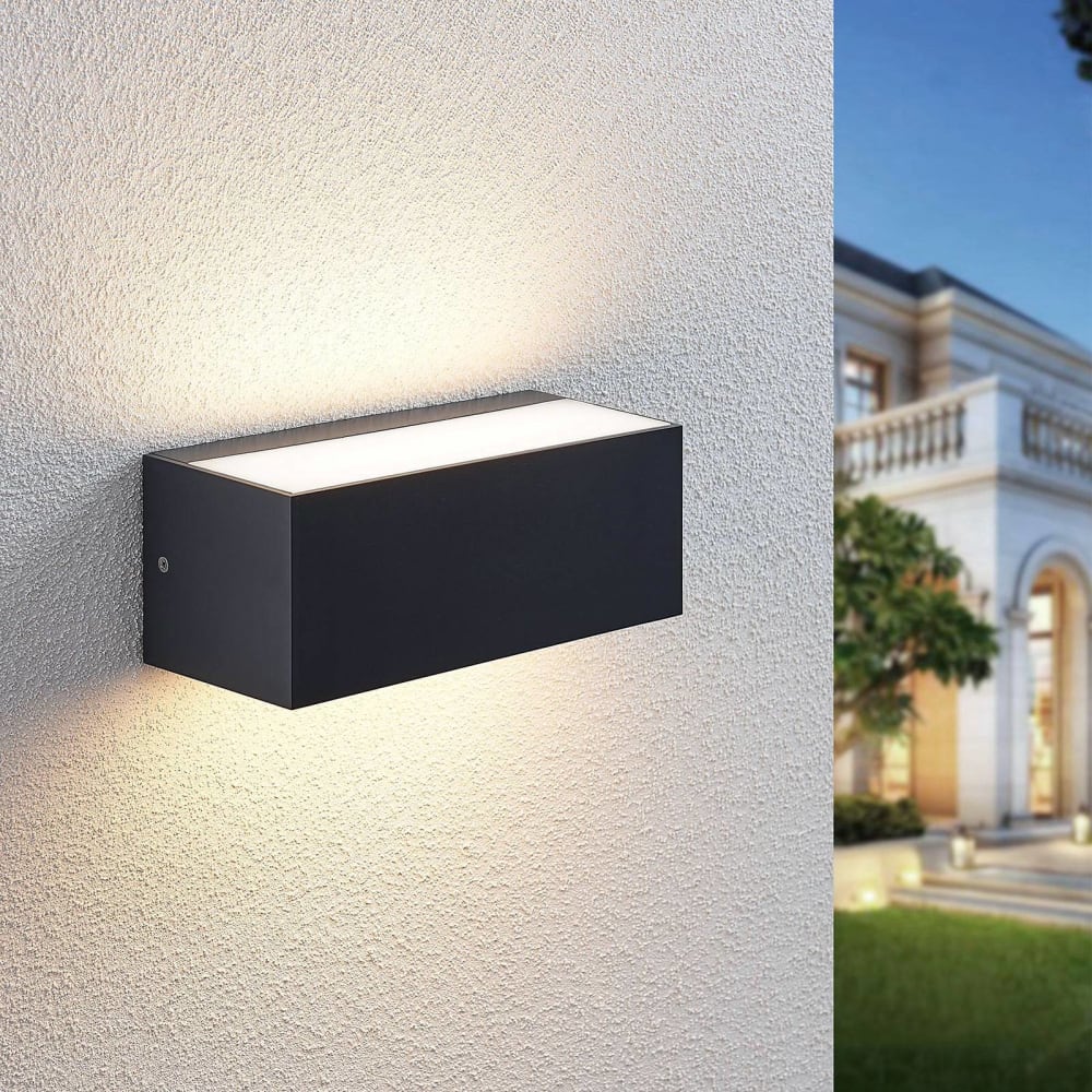 Applique exterieur led en plastique noir - Maisons du Monde