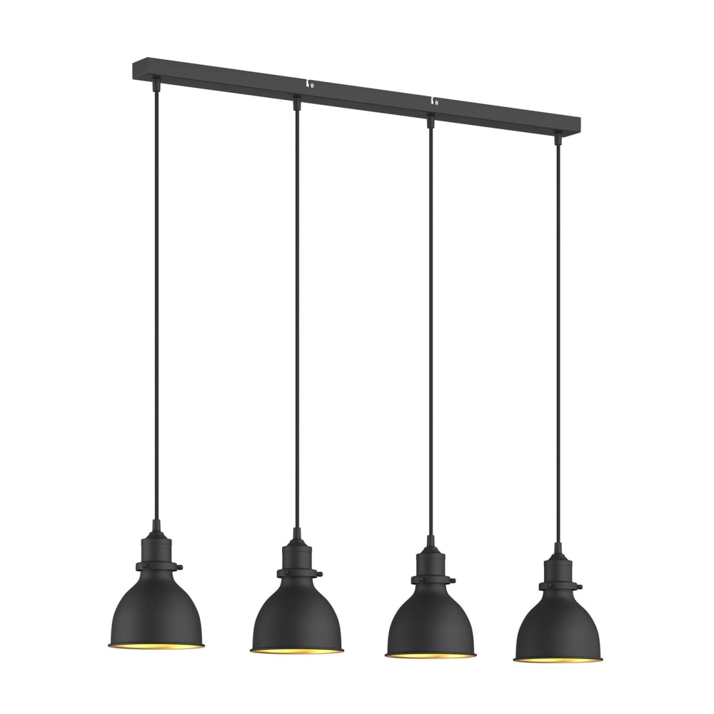 Lindby Pendelleuchte aus Metall, schwarz style industrial - Metall