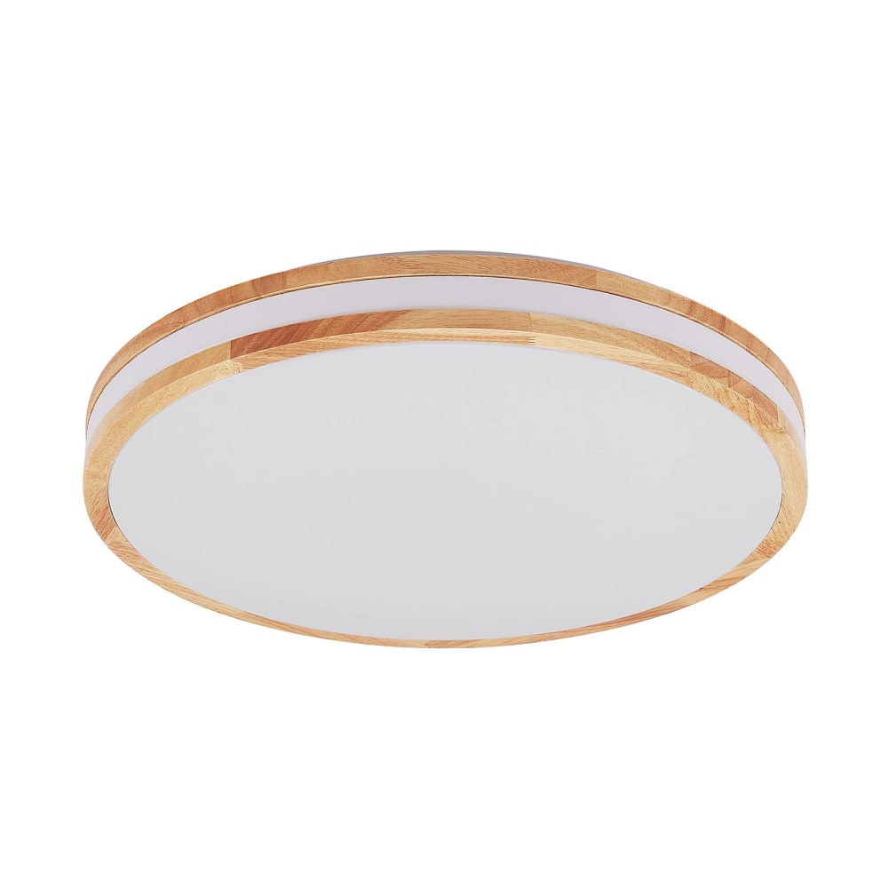 Lindby Deckenlampe aus Holz, Holz hell, weiß style modern Braun Holz