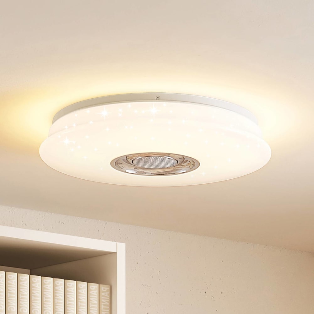 Plafonnier led en plastique blanc - Maisons du Monde