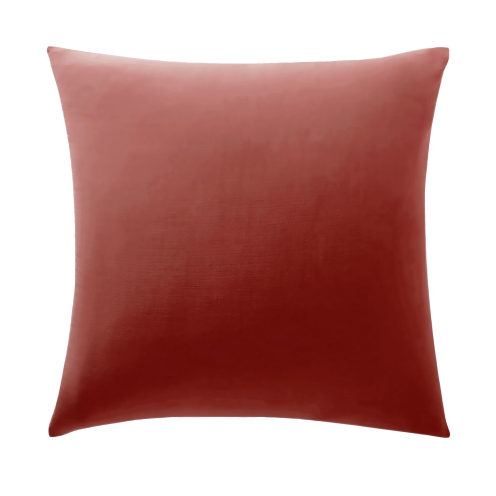 Taie sac en coton orange sienne 63x63cm