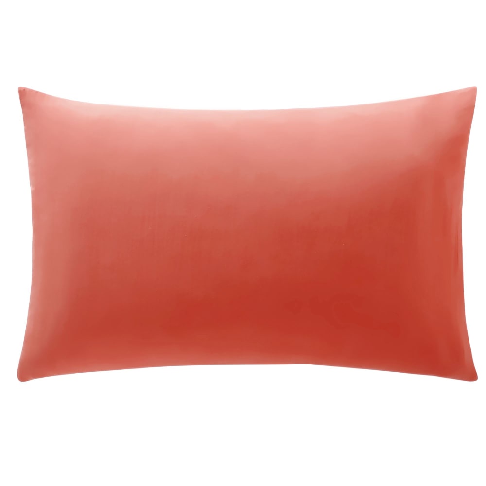 Taie sac en coton orange poterie 63x63cm