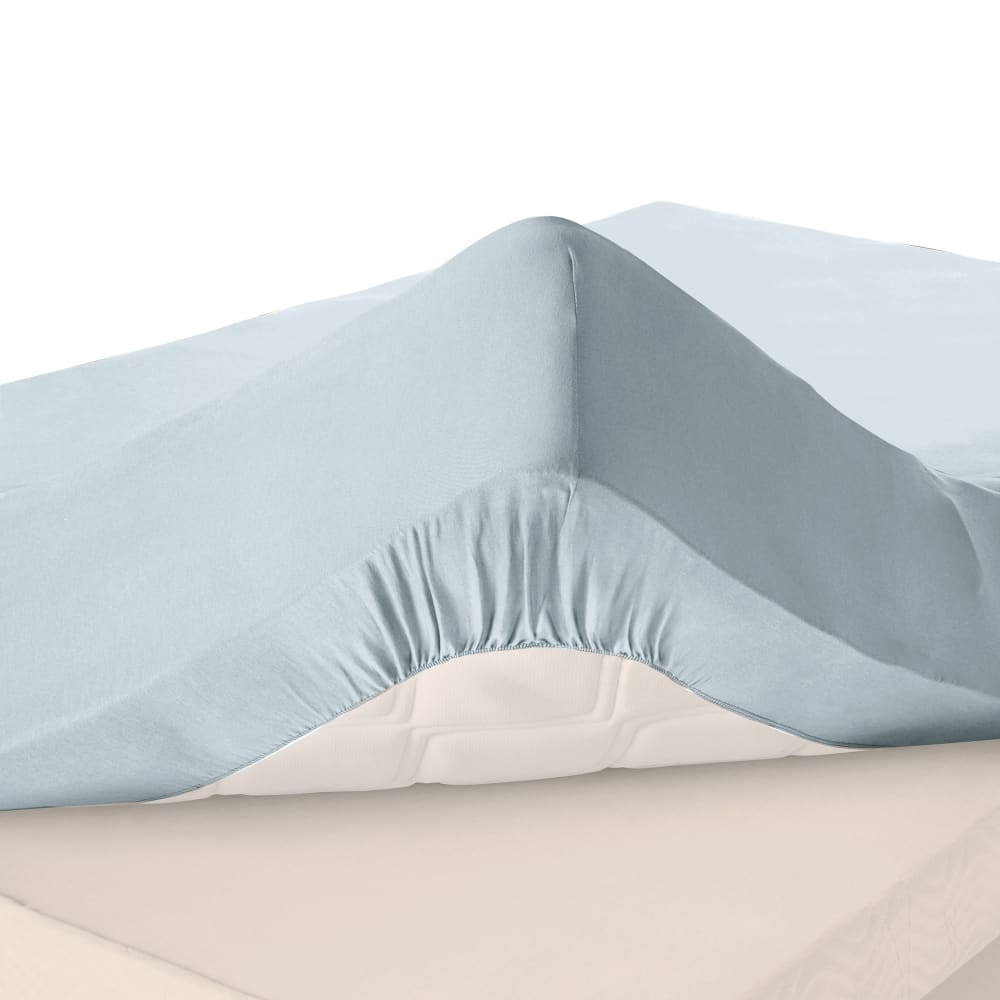 Drap-housse grand bonnet en coton gris perle 90x200x32cm — vue 3