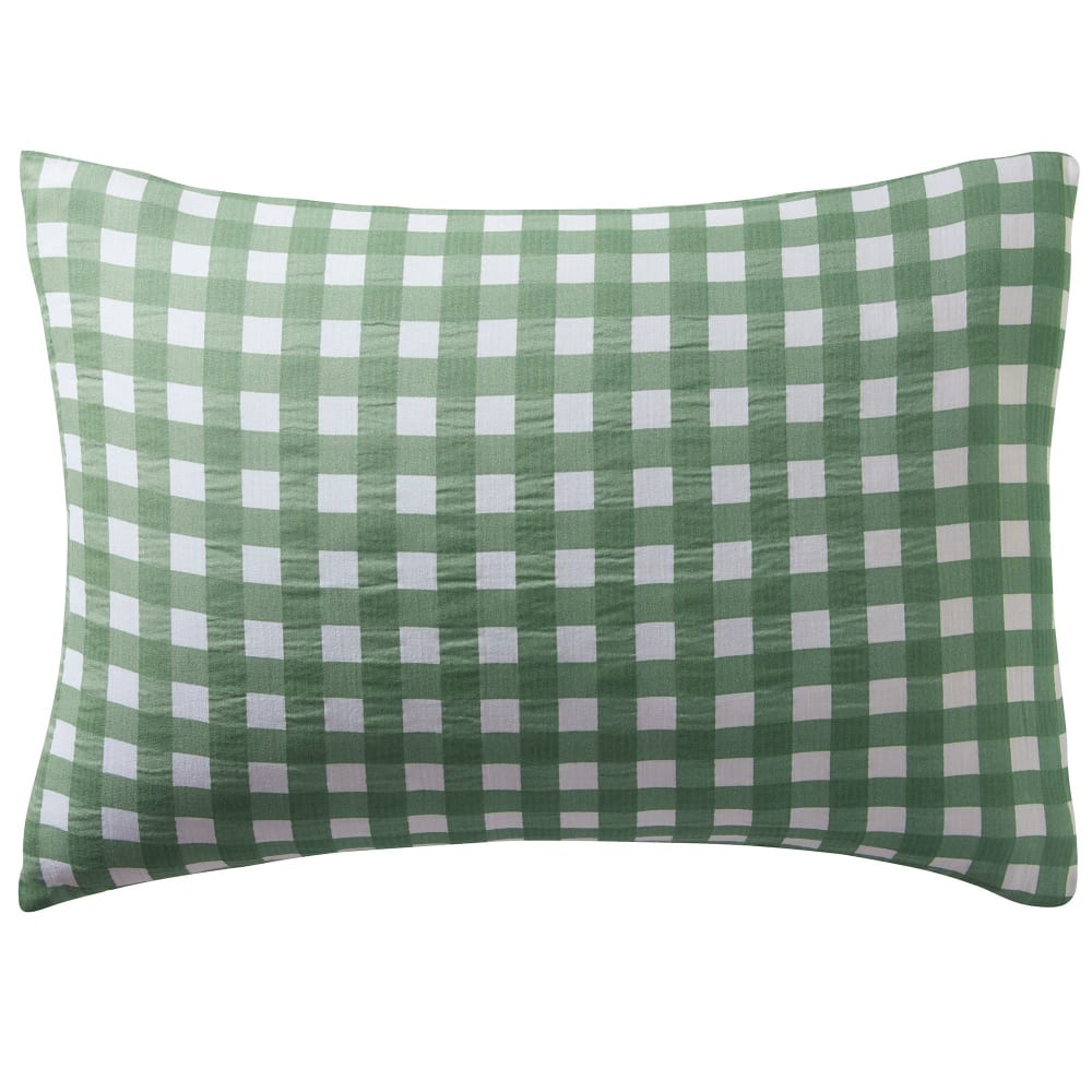 Taie sac en coton vert céladon 63x63cm — vue 3