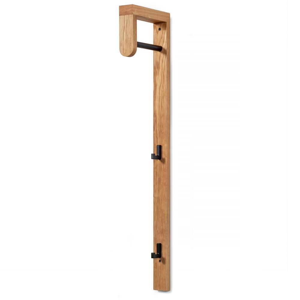 Porte-manteaux muraux en chêne massif huilé