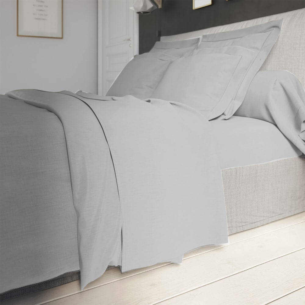 Drap plat percale pierre 240x310 cm