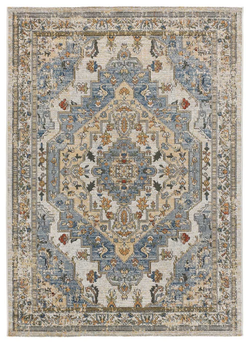 Tapis d'extérieur vintage bleu 80x150 cm