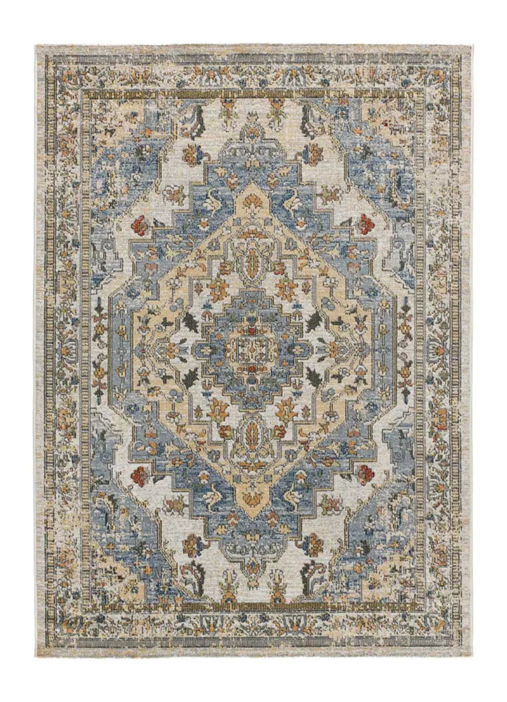 Tapis extérieur vintage oriental bleu 160x230 cm